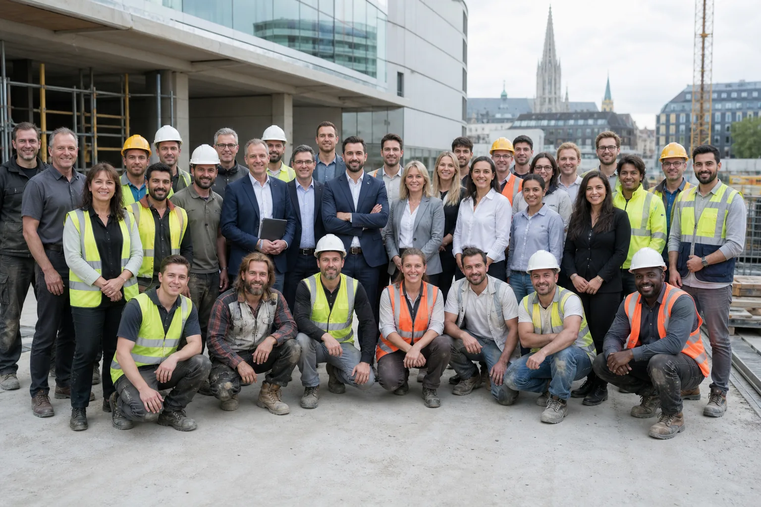 GRAVAG BAU Team auf der Baustelle in Wien